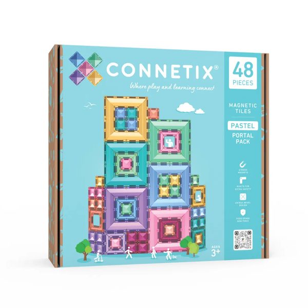 Connetix Tiles 48 ks - Pastel Portal sada