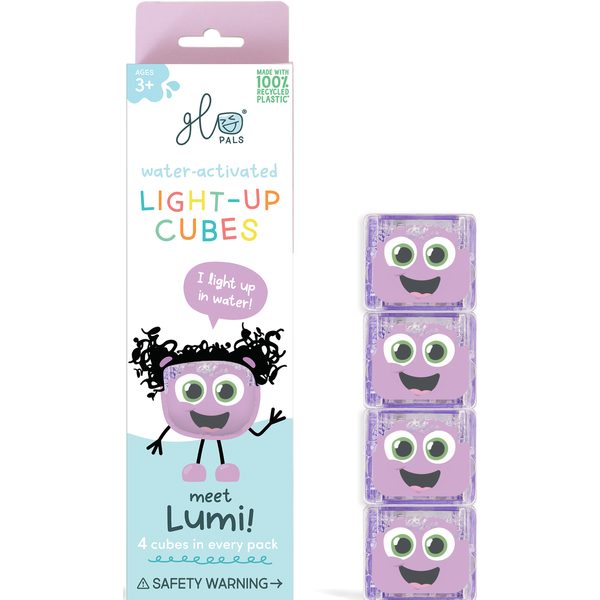 Smyslové svítící kostky Glo Pals 4 ks fialové LUMI
