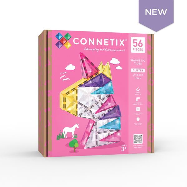 Connetix Tiles 56 ks - Třpytivý jednorožec