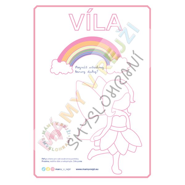 PDF Šablona pro tvoření s modelínou - Víla