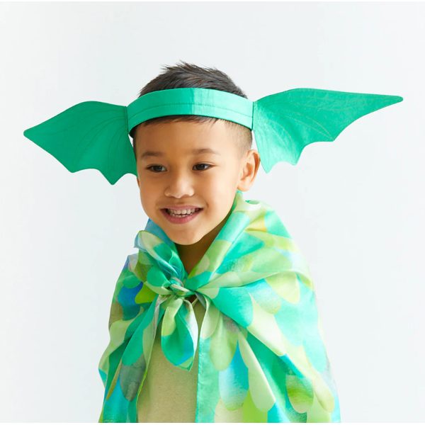 Sarah´s Silks Hedvábné dinosauří uši zelené