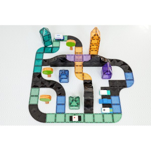 Connetix Tiles 16 ks - Magnetická stavebnice - rampy a křižovatky