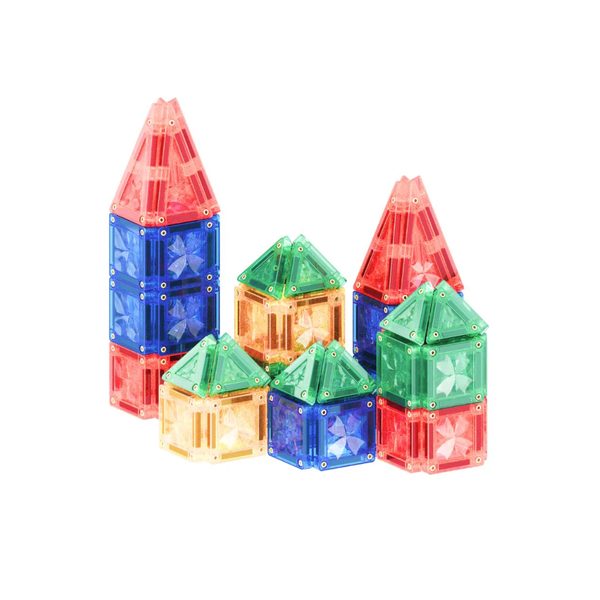 Cleverclixx - Cestovní magnetická mini stavebnice DUHOVÁ 28 ks