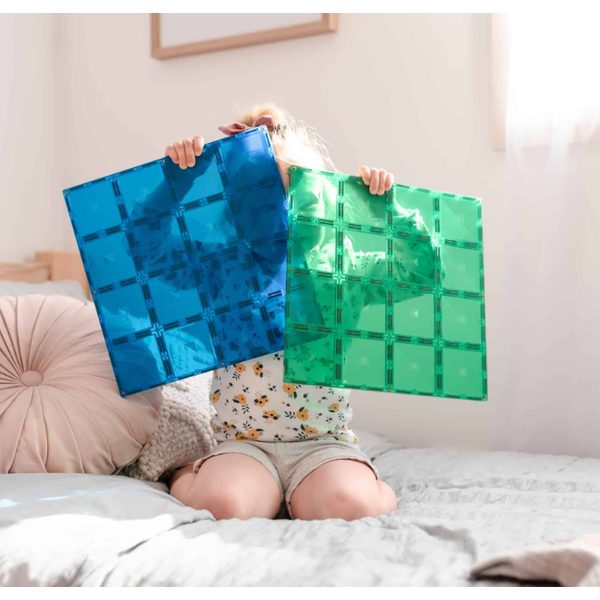 Connetix Tiles - Magnetická základna 2 ks modrá/zelená