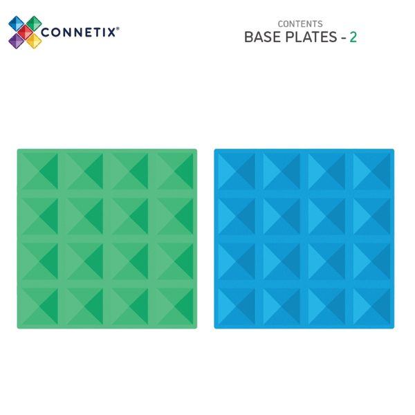 Connetix Tiles - Magnetická základna 2 ks modrá/zelená