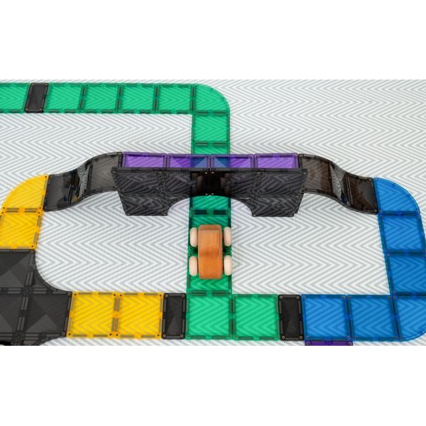Connetix Tiles 16 ks - Magnetická stavebnice - rampy a křižovatky
