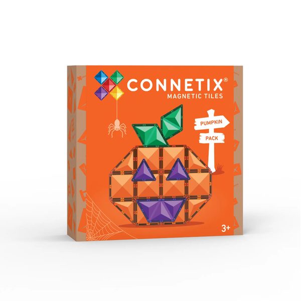 Connetix Tiles 17 ks - Magnetická stavebnice Halloweenská dýně