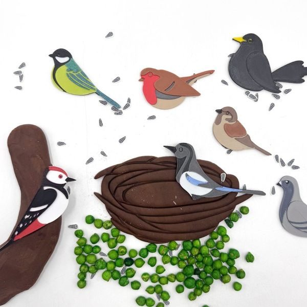 Eco sada jarní miniatury Ptáčci 7ks