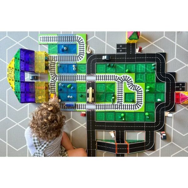 Learn&Grow magnetická stavebnice - vlakové koleje 36 ks