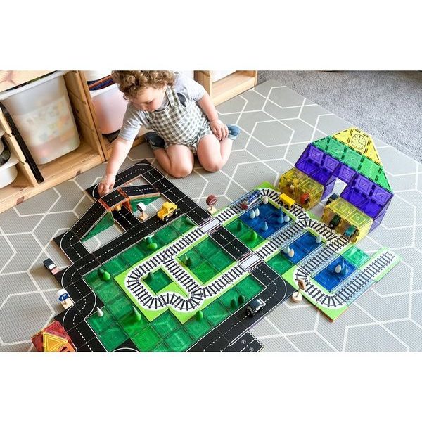 Learn&Grow magnetická stavebnice - vlakové koleje 36 ks