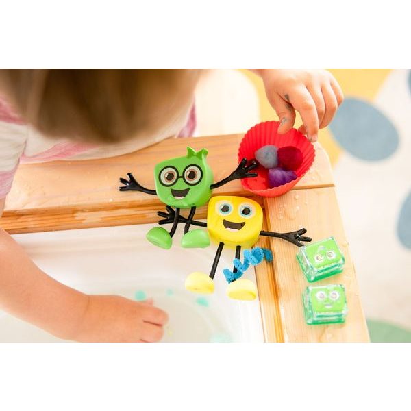 Smyslové svítící kostky Glo Pals 4 ks zelené PIPPA