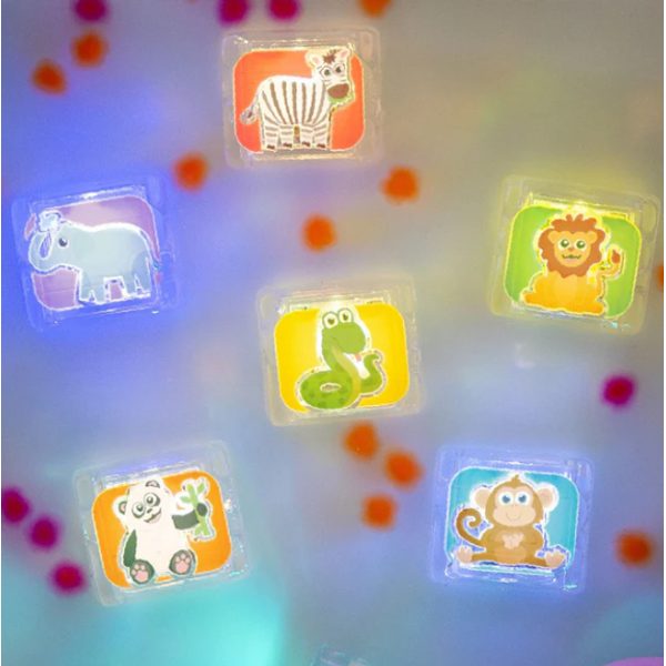 Smyslové svítící kostky Glo Pals 6 ks ZOO