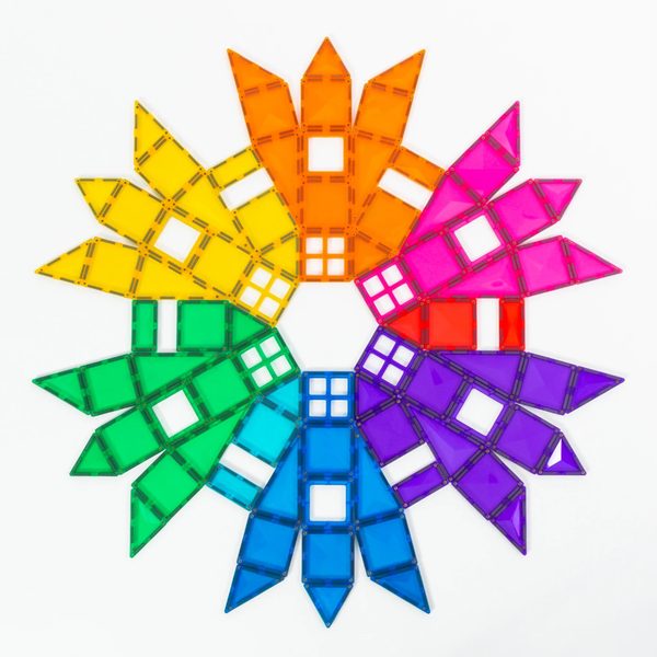 Connetix Tiles 202 ks - Magnetická stavebnice duhová sada