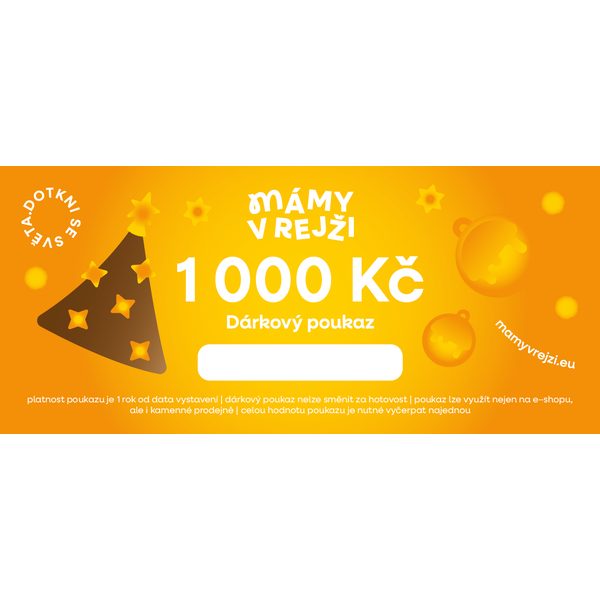 Vánoční dárkový poukaz na 1000 kč