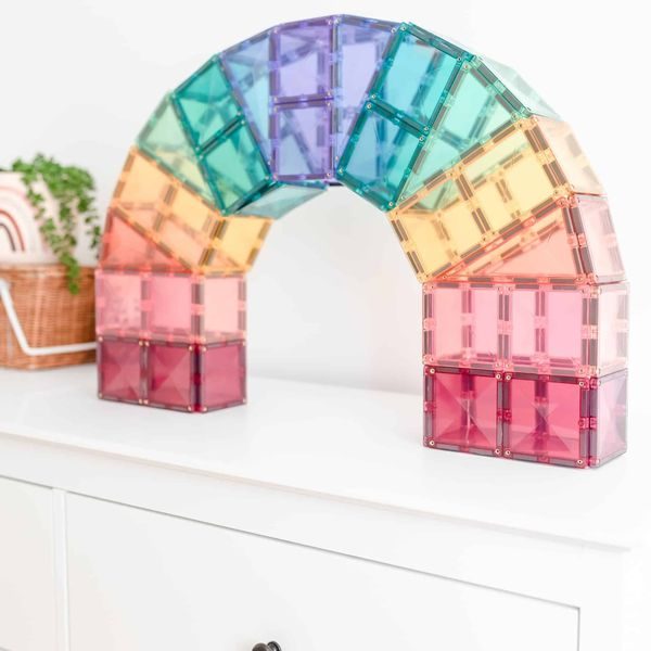 Connetix Tiles 202 ks - Magnetická stavebnice pastelová sada