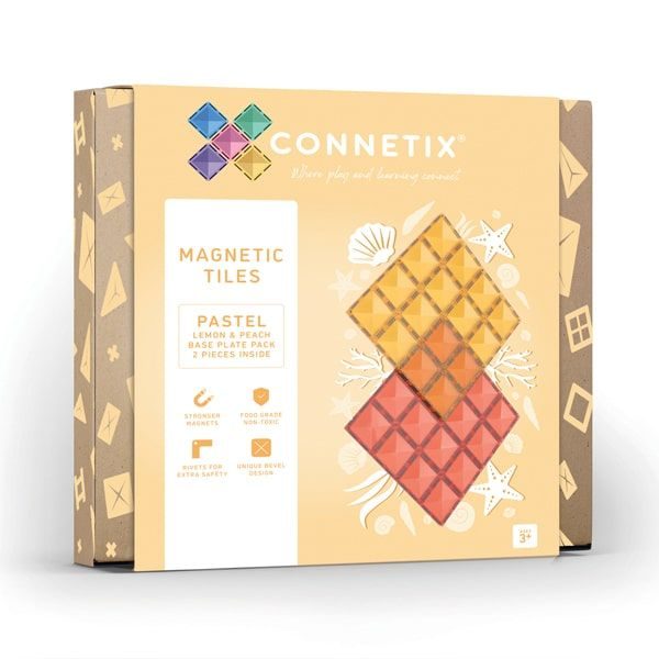Connetix Tiles - Magnetická základna 2 ks žlutá/oranžová