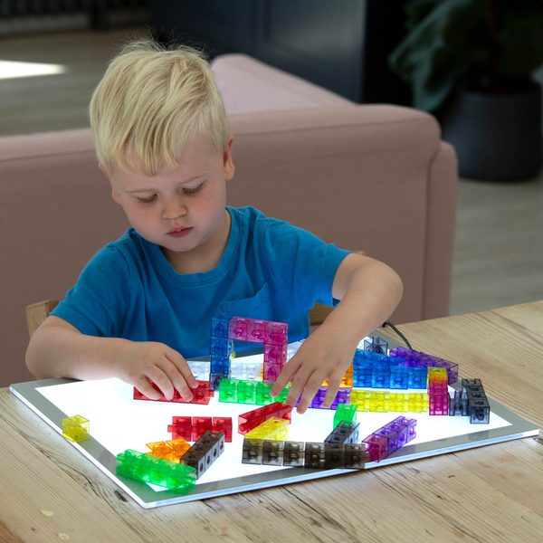 TickiT Průsvitné barevné spojovací kostky 100ks