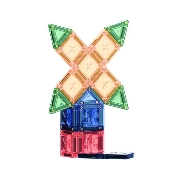 Cleverclixx - Cestovní magnetická mini stavebnice PASTELOVÁ 28 ks