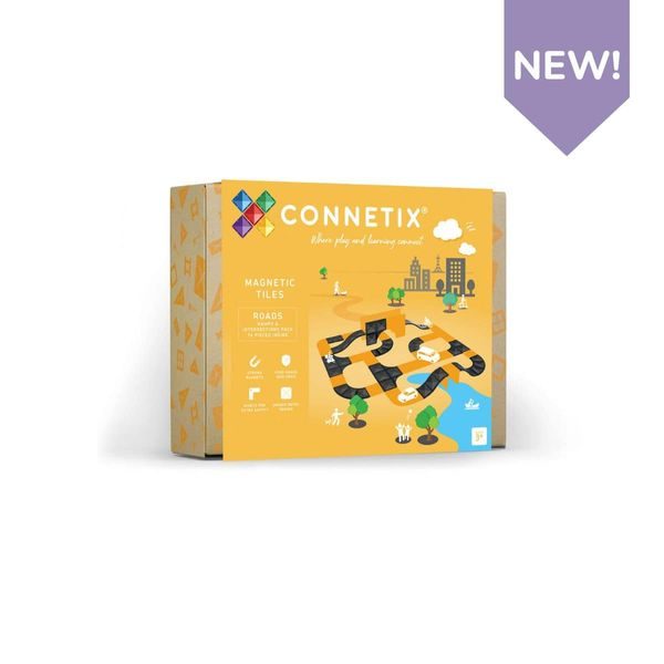 Connetix Tiles 16 ks - Magnetická stavebnice - rampy a křižovatky