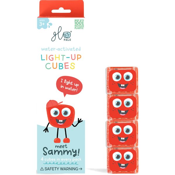 Smyslové svítící kostky Glo Pals 4 ks červené SAMMY