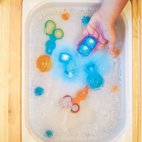 Smyslové svítící kostky Glo Pals 4 ks COOKIE MONSTER