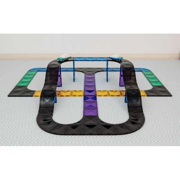 Connetix Tiles 16 ks - Magnetická stavebnice - rampy a křižovatky