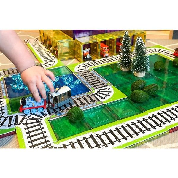 Learn&Grow magnetická stavebnice - vlakové koleje 36 ks