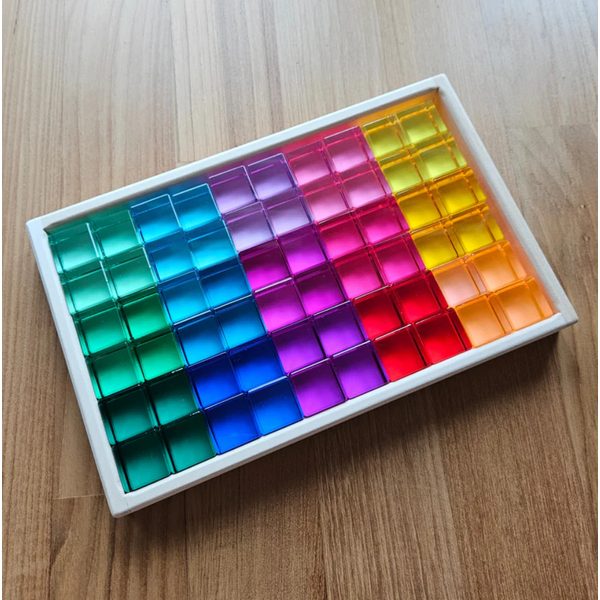 Průsvitné akrylové kostky 60 ks