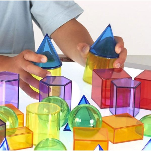 Průsvitné geometrické tvary 36ks