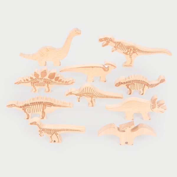 TickiT Dřevěné figurky dinosaurů 10ks