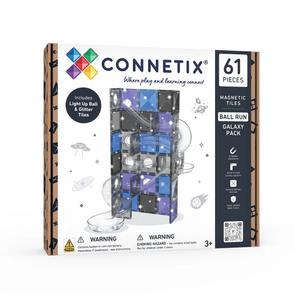 Connetix Tiles 61 ks - Kuličková dráha Galaxy Pack