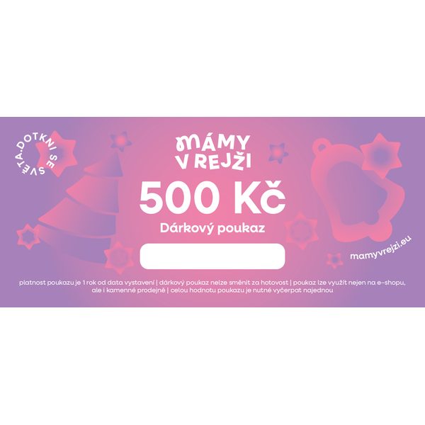 Vánoční dárkový poukaz na 500 kč