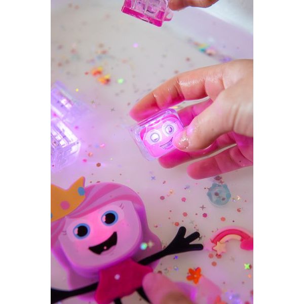 Smyslové svítící kostky Glo Pals 4 ks PRINCEZNA IDA