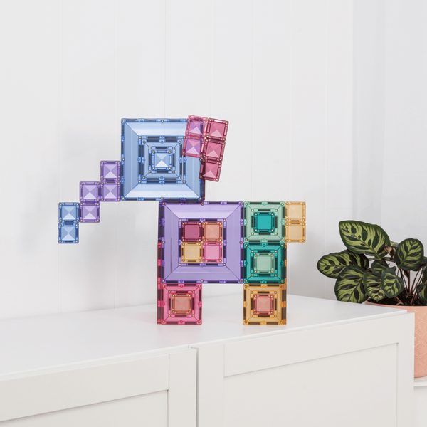 Connetix Tiles 48 ks - Bright Portal sada pastelová