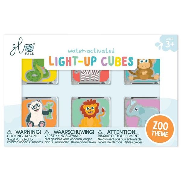 Smyslové svítící kostky Glo Pals 6 ks ZOO