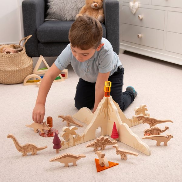 TickiT Dřevěná krajina - Objevuj dinosaury