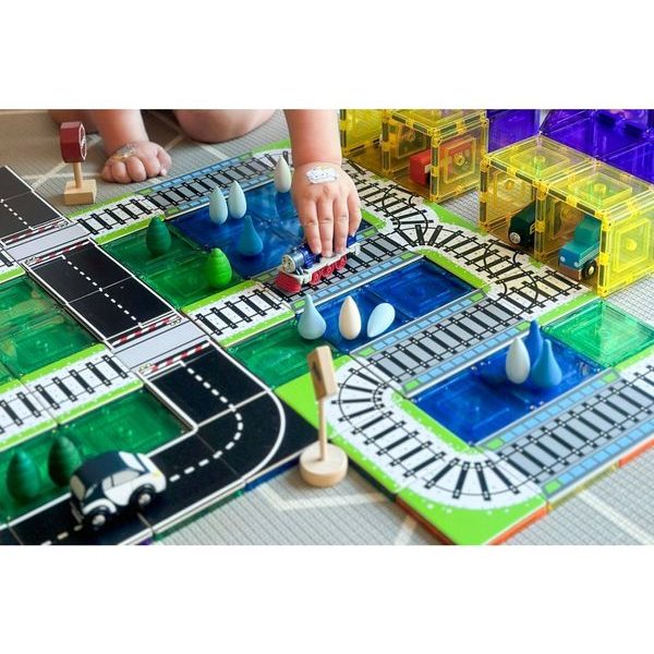 Learn&Grow magnetická stavebnice - vlakové koleje 36 ks