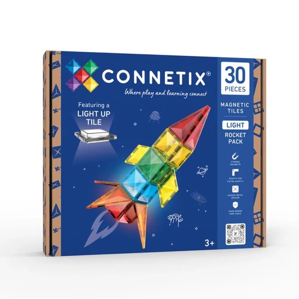 Connetix Tiles 30 ks - Light Rocket Pack