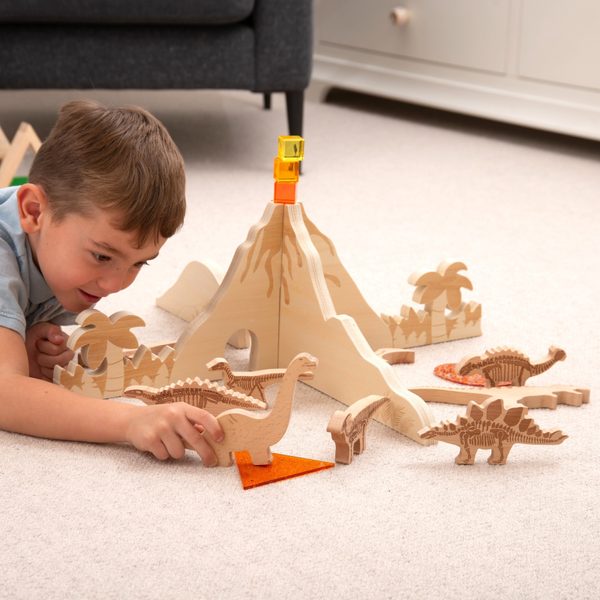 TickiT Dřevěné figurky dinosaurů 10ks