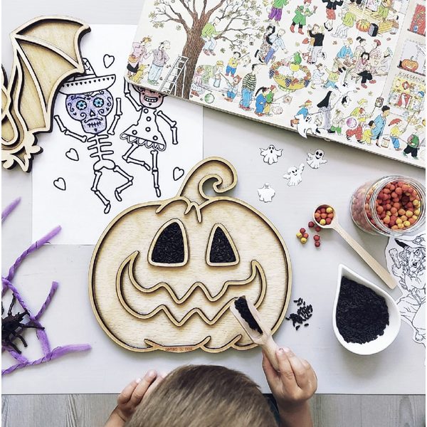 Smyslový tácek Halloweenská dýně