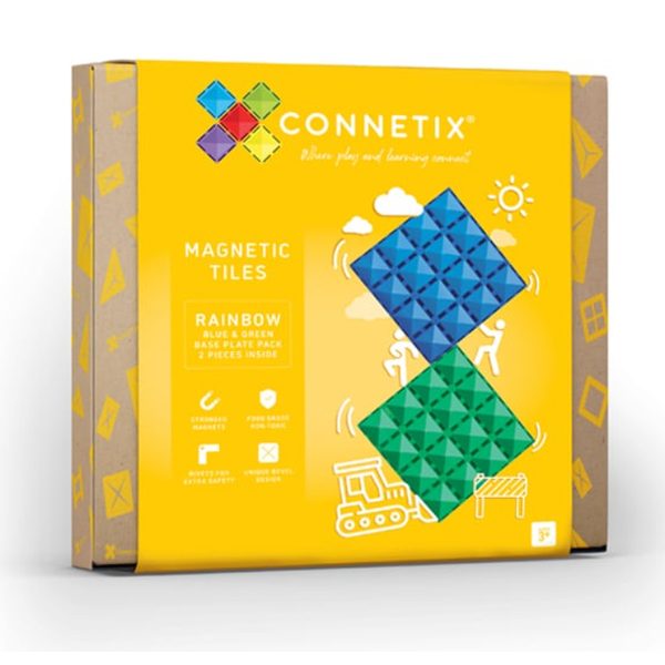Connetix Tiles - Magnetická základna 2 ks modrá/zelená