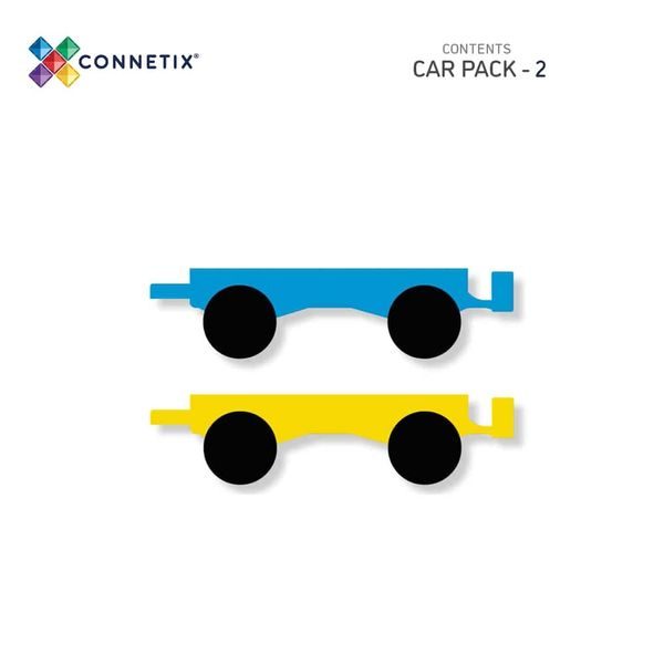 Connetix Tiles - Magnetická stavebnice - auta 2 ks