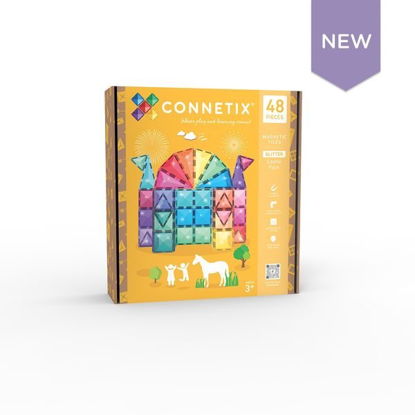 Connetix Tiles 48 ks - Třpytivý hrad