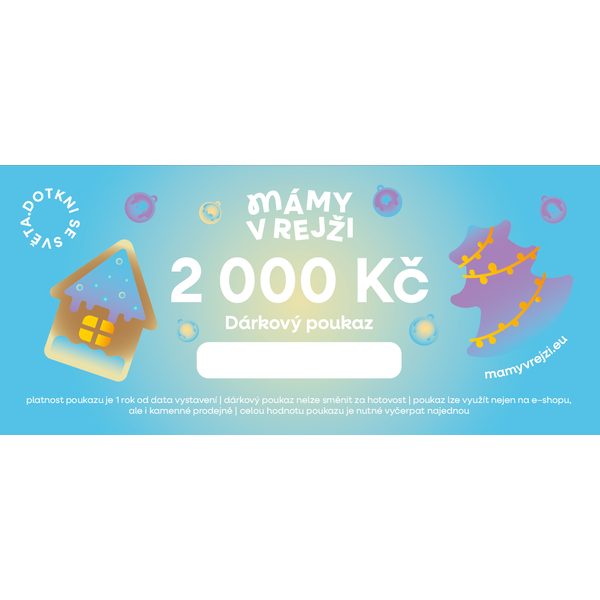 Vánoční dárkový poukaz na 2000 kč