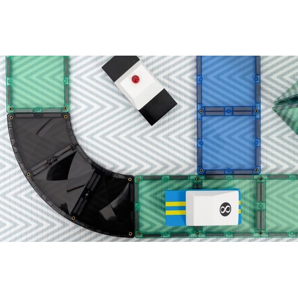 Connetix Tiles 16 ks - Magnetická stavebnice - rampy a křižovatky