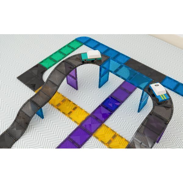 Connetix Tiles 16 ks - Magnetická stavebnice - rampy a křižovatky