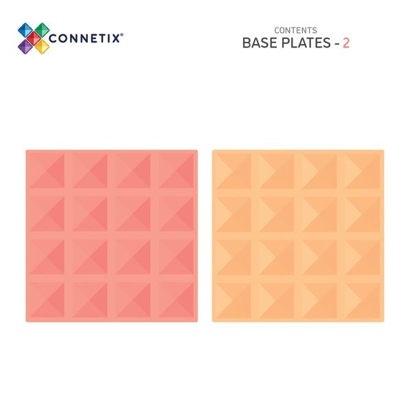 Connetix Tiles - Magnetická základna 2 ks žlutá/oranžová