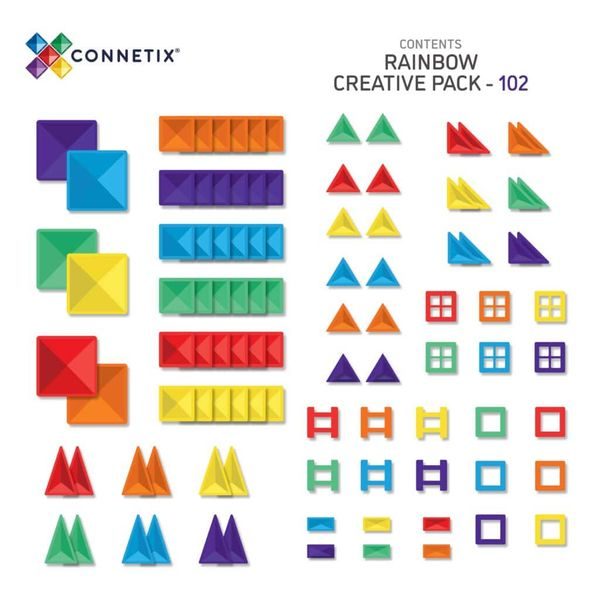 Connetix Tiles 102 ks - Magnetická stavebnice