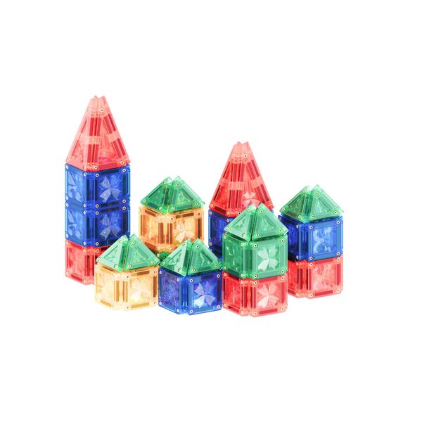 Cleverclixx - Cestovní magnetická mini stavebnice DUHOVÁ 28 ks