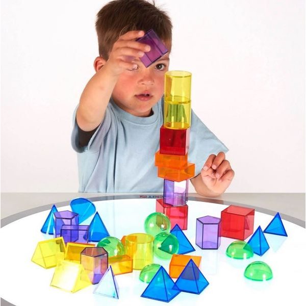 Průsvitné geometrické tvary 36ks